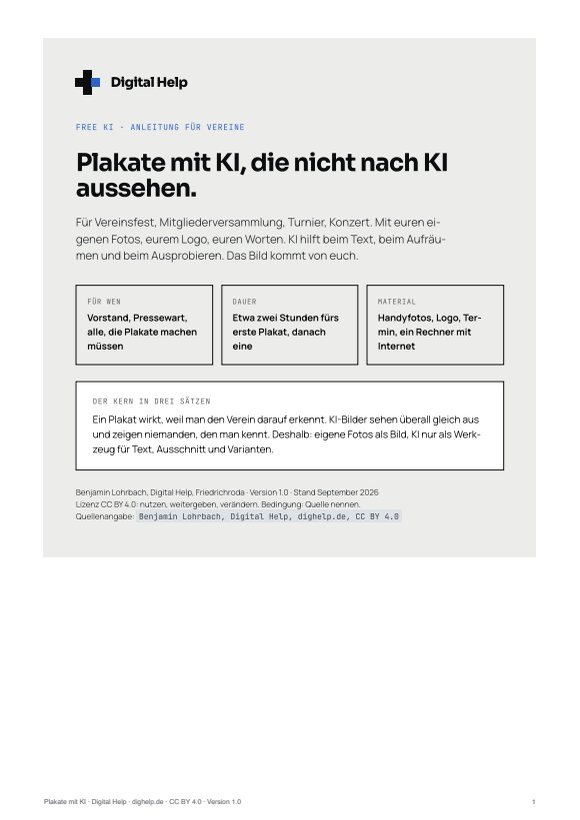 Titelseite: Anleitung Plakate mit KI